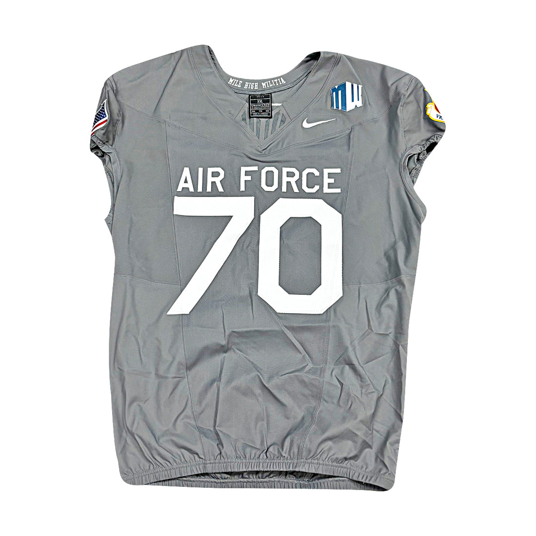 US Air Force Academy 2025 Game Used Nike #70 Size XXL F-16 Jersey