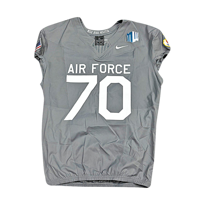 US Air Force Academy 2025 Game Used Nike #70 Size XXL F-16 Jersey