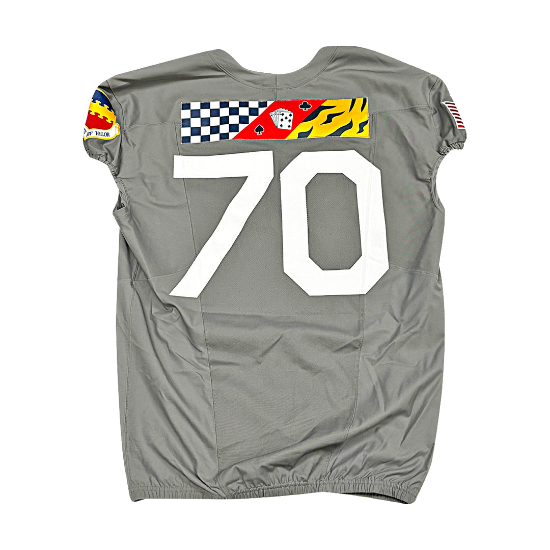 US Air Force Academy 2025 Game Used Nike #70 Size XXL F-16 Jersey