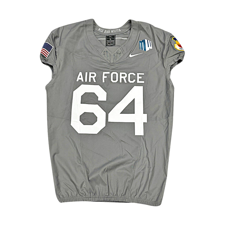 US Air Force Academy 2025 Game Used Nike #64 Size XL F-16 Jersey