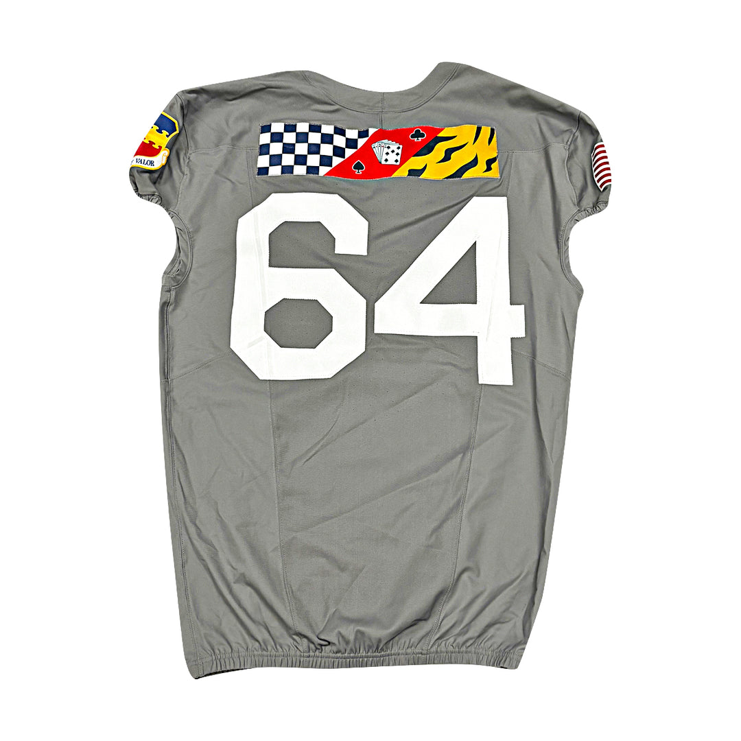 US Air Force Academy 2025 Game Used Nike #64 Size XL F-16 Jersey