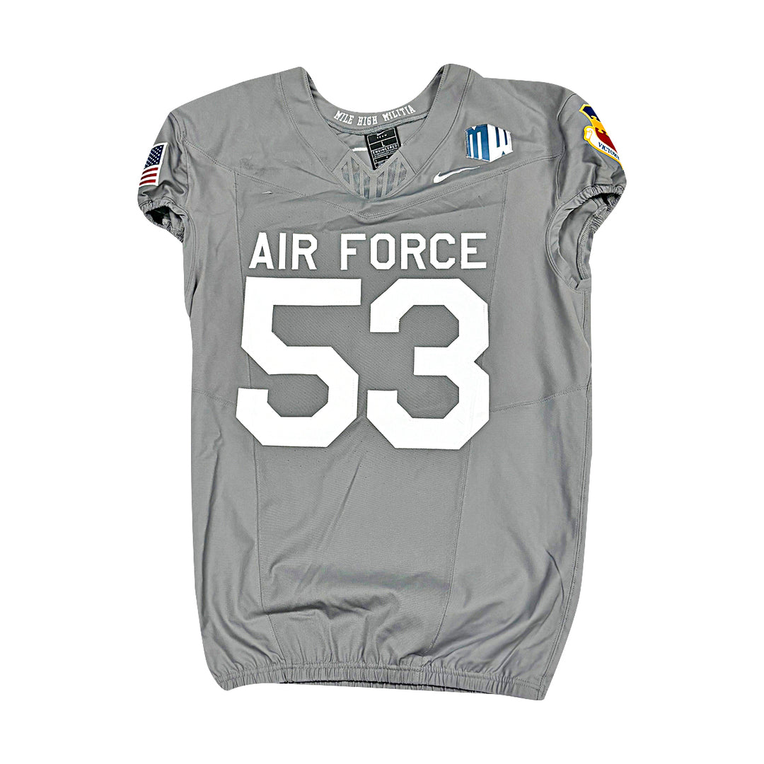 US Air Force Academy 2025 Game Used Nike #53 Size L F-16 Jersey