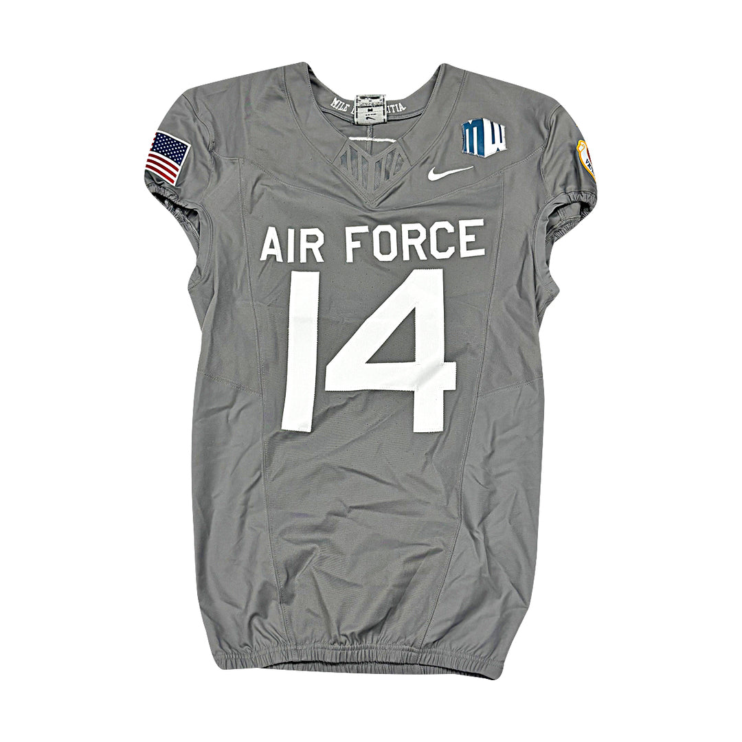 US Air Force Academy 2025 Game Used Nike #14 Size M F-16 Jersey