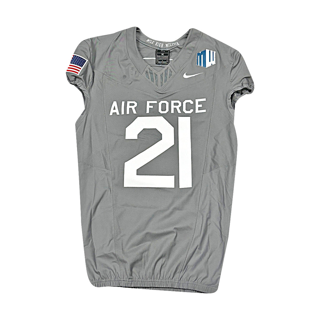 US Air Force Academy 2025 Game Used Nike #21 Size M F-16 Jersey