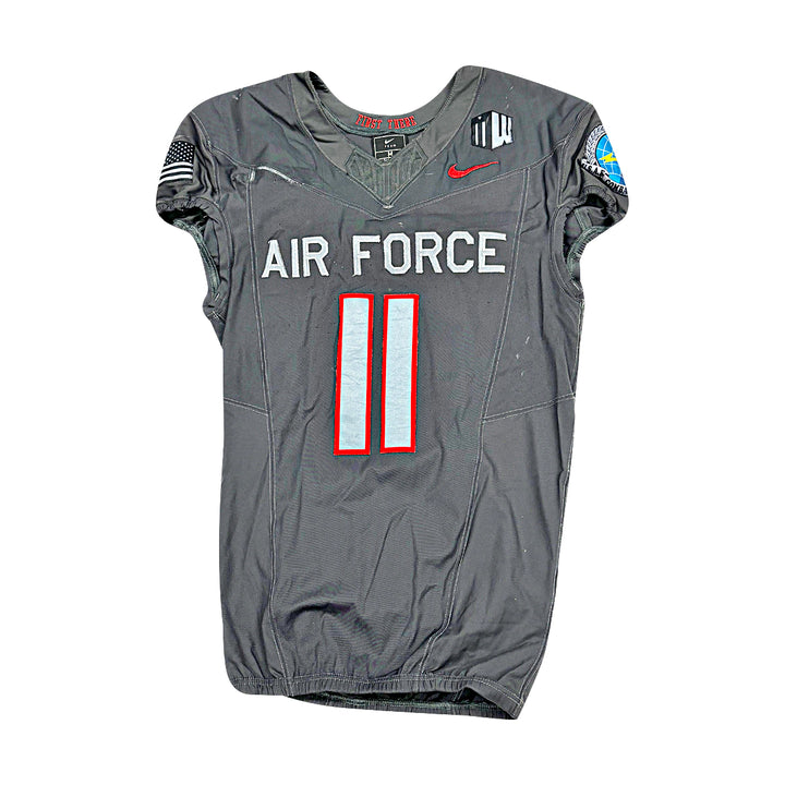 US Air Force Academy 2024 Game Used Nike AFSOC Grey Medium #11 Jersey