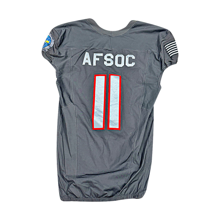 US Air Force Academy 2024 Game Used Nike AFSOC Grey Medium #11 Jersey