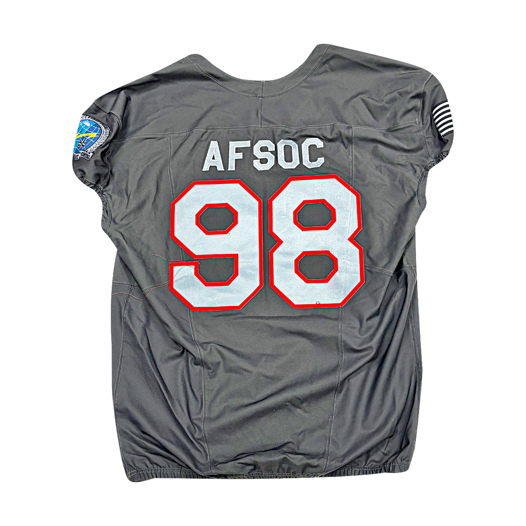 US Air Force Academy 2024 Game Used Nike AFSOC Grey 3XL #98 Jersey