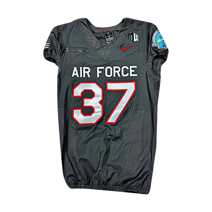 US Air Force Academy 2024 Game Used Nike AFSOC Grey Medium #37 Jersey