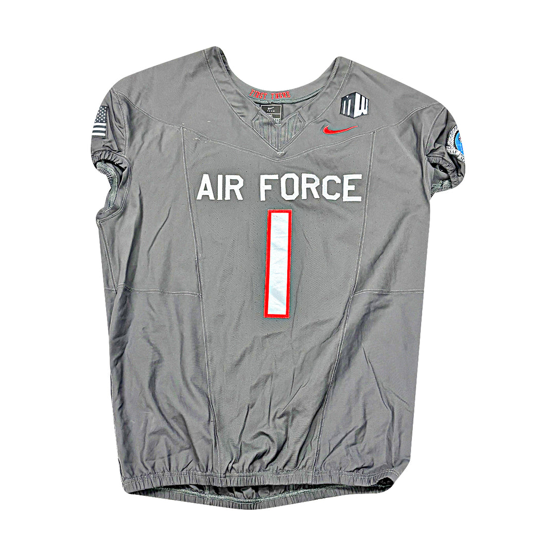 US Air Force Academy 2024 Game Used Nike AFSOC Grey 3XL #1 Jersey