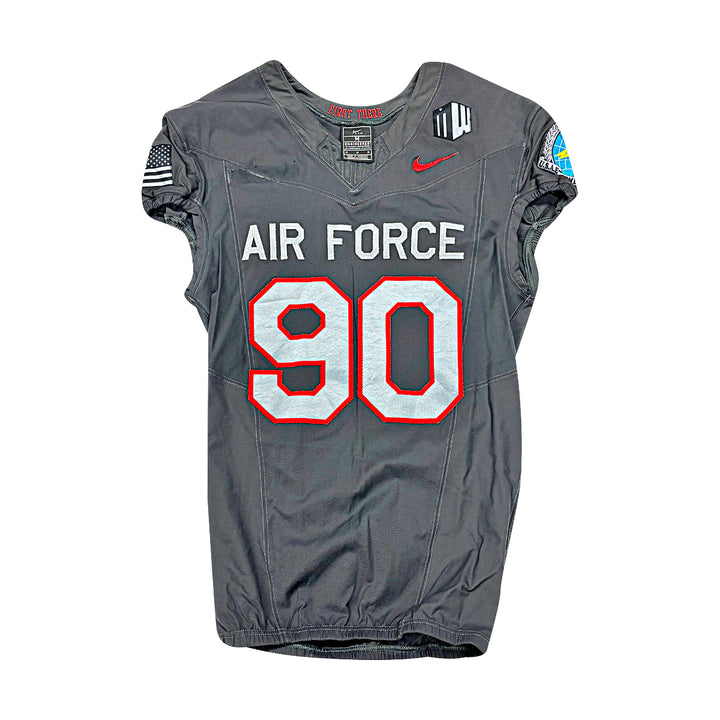 US Air Force Academy 2024 Game Used Nike AFSOC Grey Medium #90 Jersey