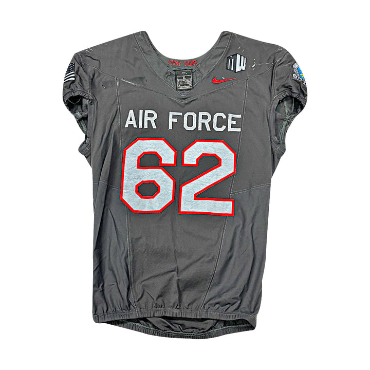US Air Force Academy 2024 Game Used Nike AFSOC Grey XL #62 Jersey