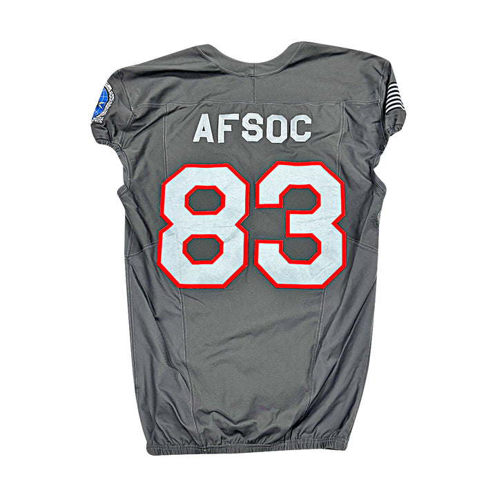 US Air Force Academy 2024 Game Used Nike AFSOC Grey Large #83 Jersey