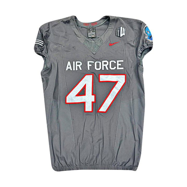 US Air Force Academy 2024 Game Used Nike AFSOC Grey XL #47 Jersey
