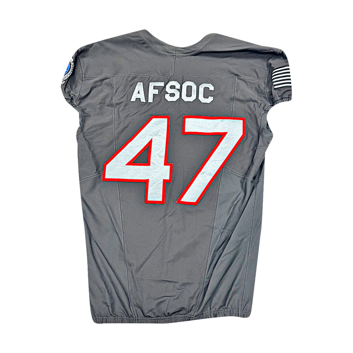 US Air Force Academy 2024 Game Used Nike AFSOC Grey XL #47 Jersey