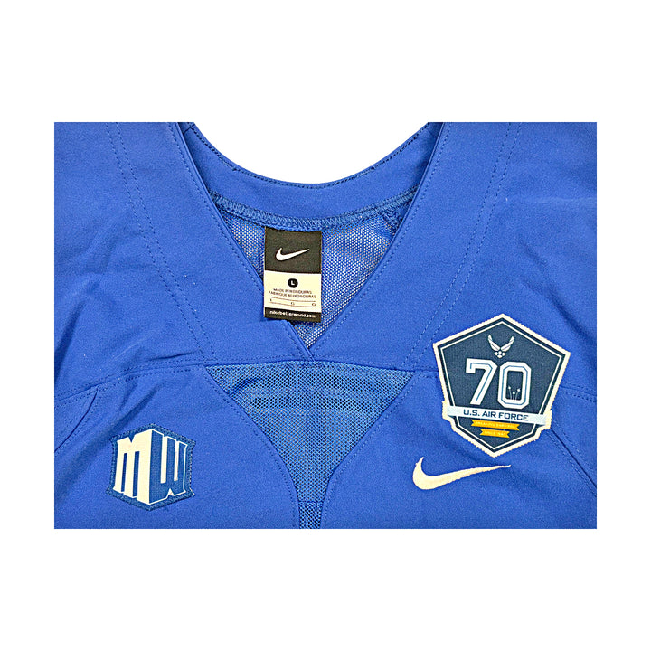US Air Force Academy 2015 Game Issued Nike 1985 Blue Retro #85 Size L Jersey