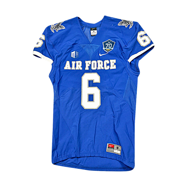 US Air Force Academy 2015 Game Issued Nike 1985 Blue Retro #6 Size M Jersey