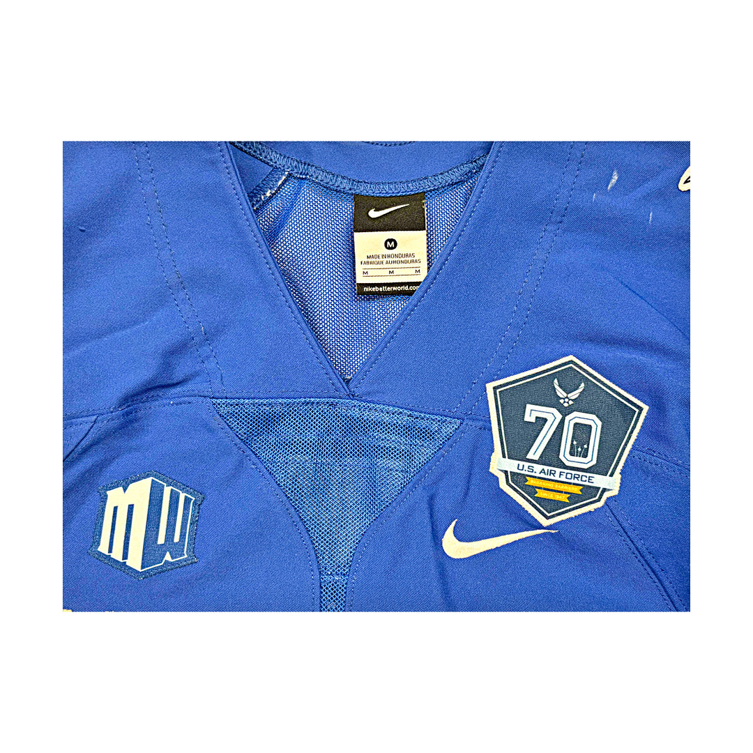 US Air Force Academy 2015 Game Issued Nike 1985 Blue Retro #6 Size M Jersey