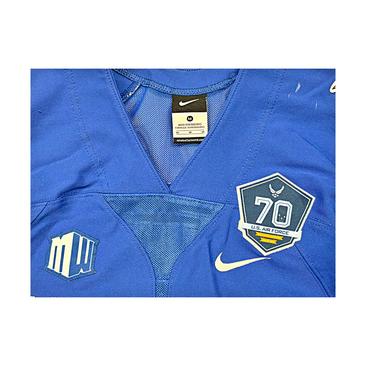 US Air Force Academy 2015 Game Issued Nike 1985 Blue Retro #6 Size M Jersey