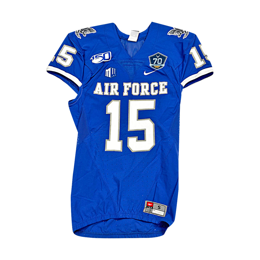 US Air Force Academy 2015 Game Issued Nike 1985 Blue Retro #15 Size S Jersey