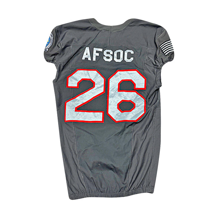 US Air Force Academy 2024 Game Used #26 Nike AFSOC Grey Jersey