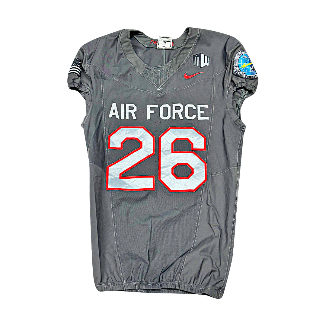US Air Force Academy 2024 Game Used #26 Nike AFSOC Grey Jersey