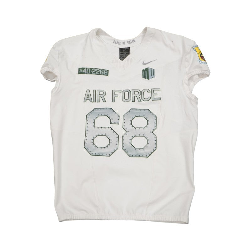 U.S. Air Force Academy 2023 Game Worn Nike Doolittle Raiders #68 White Jersey Sz XXL