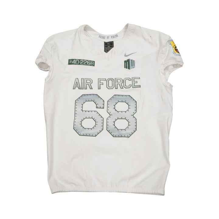 U.S. Air Force Academy 2023 Game Worn Nike Doolittle Raiders #68 White Jersey Sz XXL