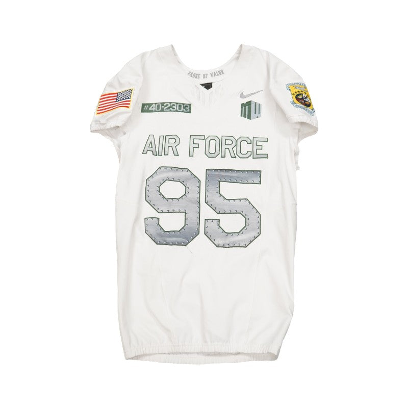U.S. Air Force Academy 2023 Game Worn Nike Doolittle Raiders #95 White Jersey Sz M