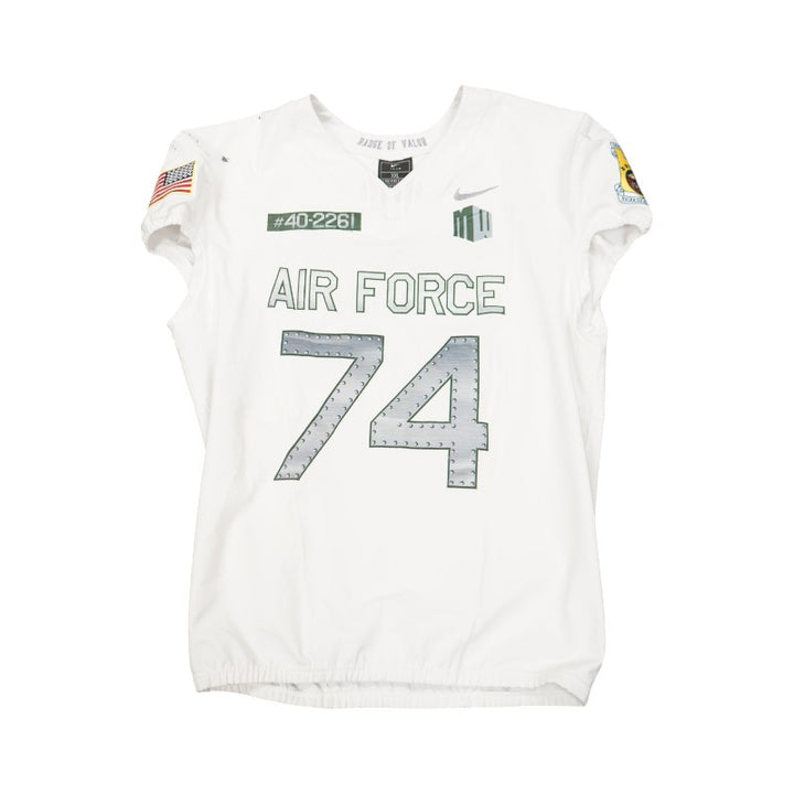 U.S. Air Force Academy 2023 Game Worn Nike Doolittle Raiders #74 White Jersey Sz XXL