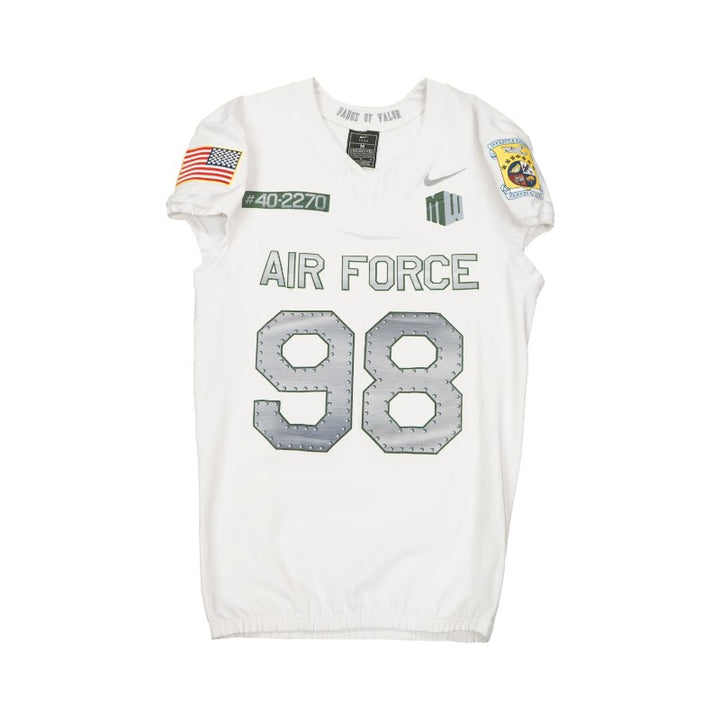U.S. Air Force Academy 2023 Game Worn Nike Doolittle Raiders #98 White Jersey Sz M
