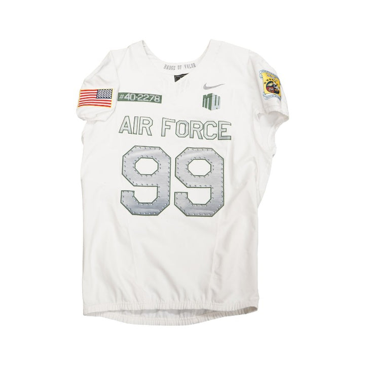 U.S. Air Force Academy 2023 Game Worn Nike Doolittle Raiders #99 White Jersey Sz XL