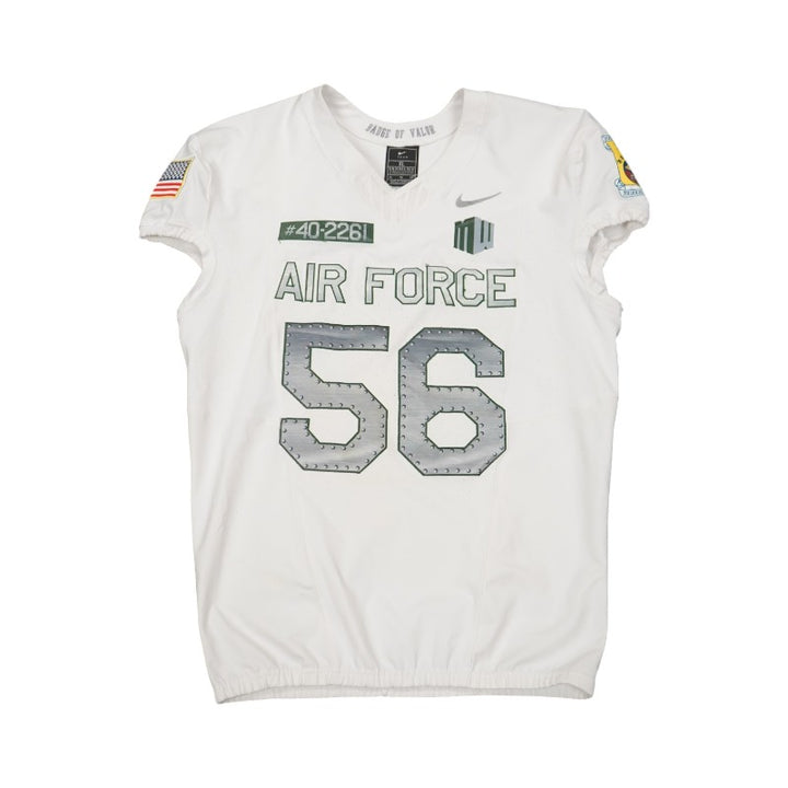 U.S. Air Force Academy 2023 Game Worn Nike Doolittle Raiders #56 White Jersey Sz XL