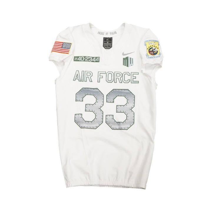 U.S. Air Force Academy 2023 Game Worn Nike Doolittle Raiders #33 White Jersey Sz M