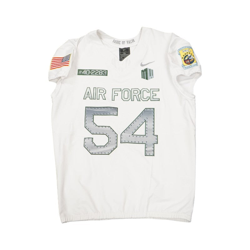 U.S. Air Force Academy 2023 Game Worn Nike Doolittle Raiders #54 White Jersey Sz XXL