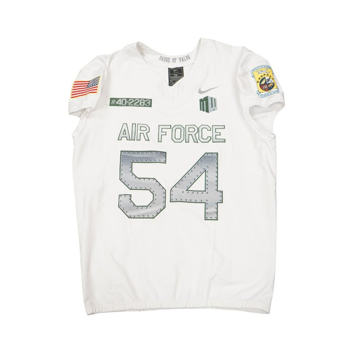 U.S. Air Force Academy 2023 Game Worn Nike Doolittle Raiders #54 White Jersey Sz XXL