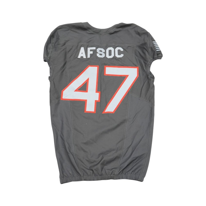 U.S. Air Force Academy 2024 Game Used #47 Nike AFSOC Grey Jersey Sz L