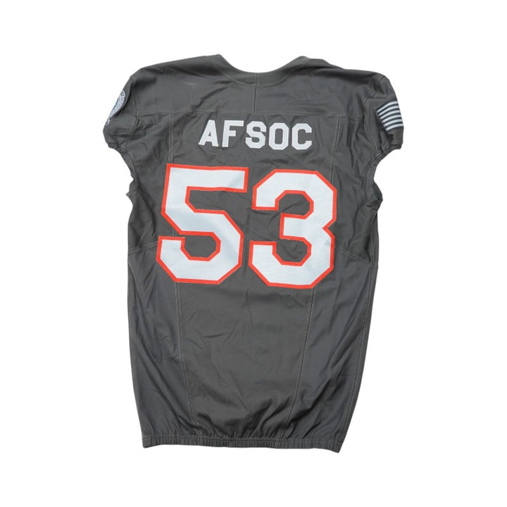 U.S. Air Force Academy 2024 Game Used #53 Nike AFSOC Grey Jersey Sz L