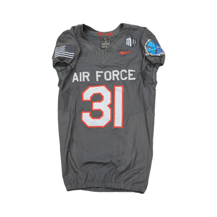 U.S. Air Force Academy 2024 Game Used #31 Nike AFSOC Grey Jersey Sz M