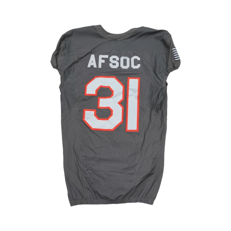 U.S. Air Force Academy 2024 Game Used #31 Nike AFSOC Grey Jersey Sz M