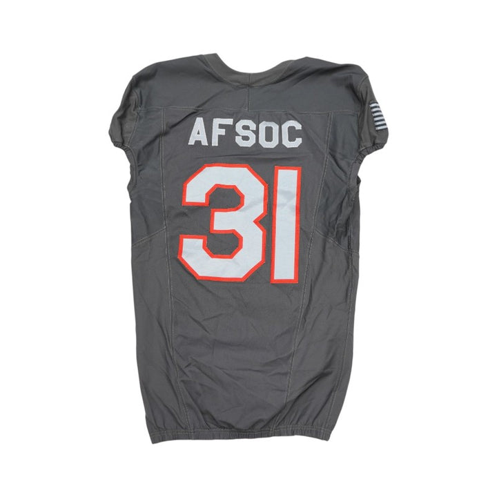 U.S. Air Force Academy 2024 Game Used #31 Nike AFSOC Grey Jersey Sz M
