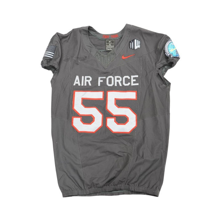 U.S. Air Force Academy 2024 Game Used #55 Nike AFSOC Grey Jersey Sz XL