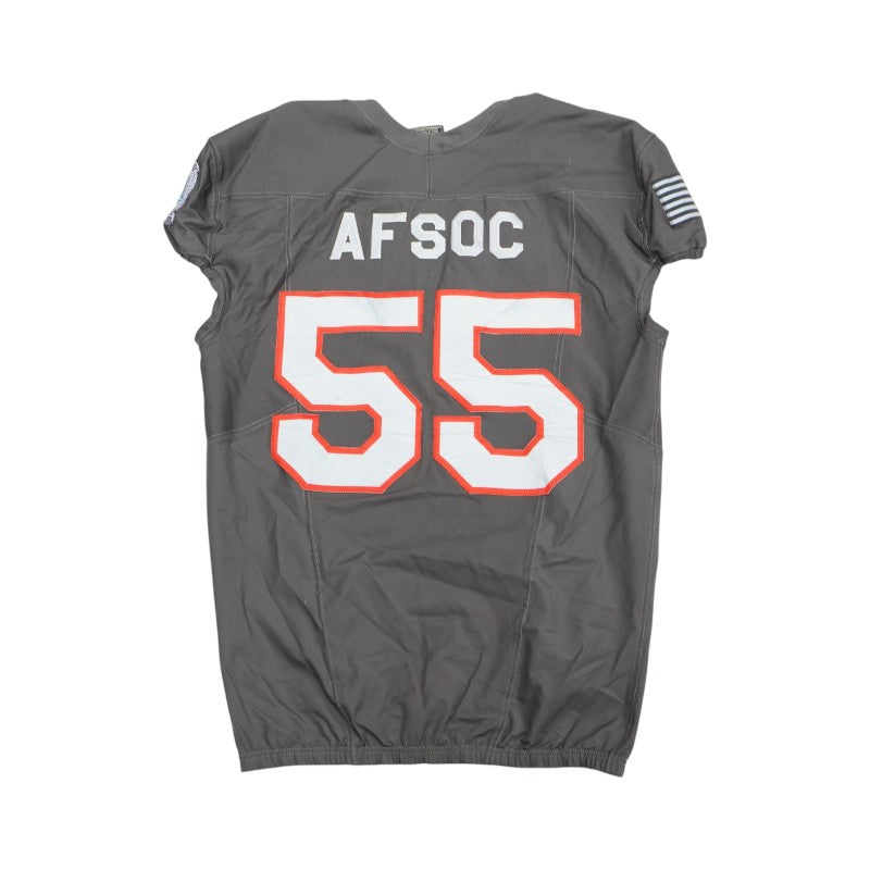 U.S. Air Force Academy 2024 Game Used #55 Nike AFSOC Grey Jersey Sz XL