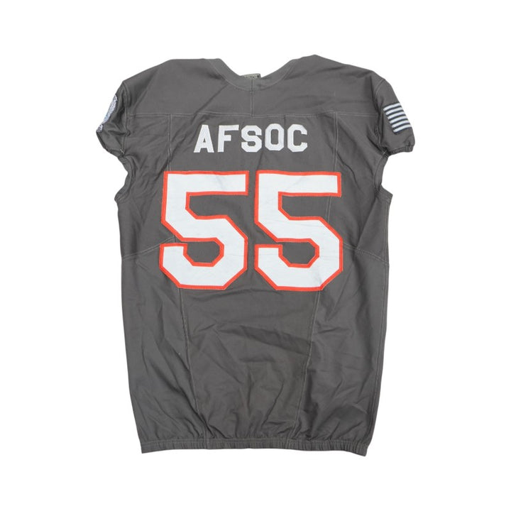 U.S. Air Force Academy 2024 Game Used #55 Nike AFSOC Grey Jersey Sz XL