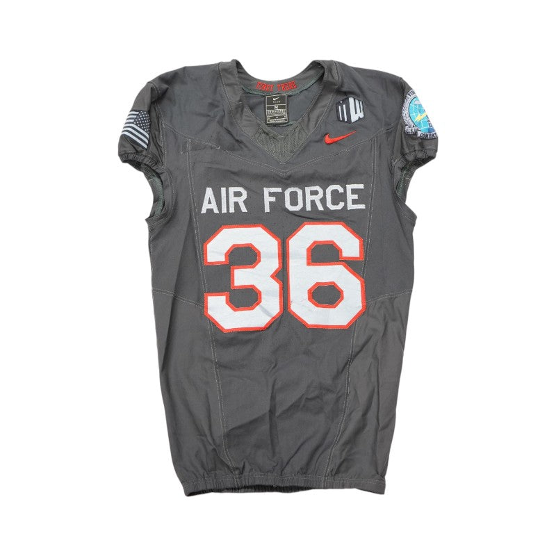 U.S. Air Force Academy 2024 Game Used #36 Nike AFSOC Grey Jersey Sz M