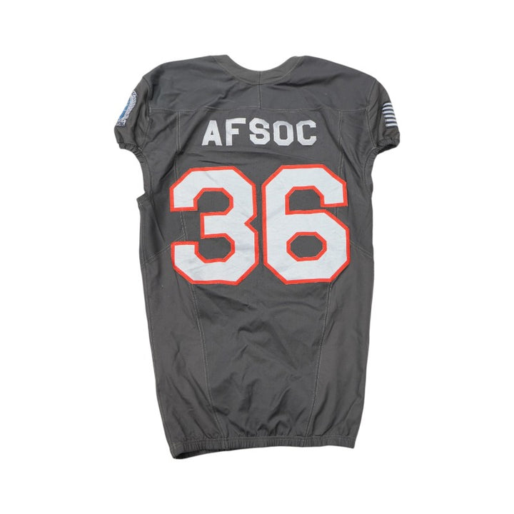 U.S. Air Force Academy 2024 Game Used #36 Nike AFSOC Grey Jersey Sz M