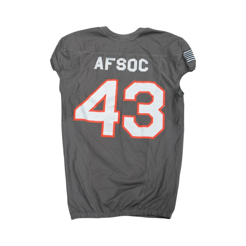 U.S. Air Force Academy 2024 Game Used #43 Nike AFSOC Grey Jersey Sz L