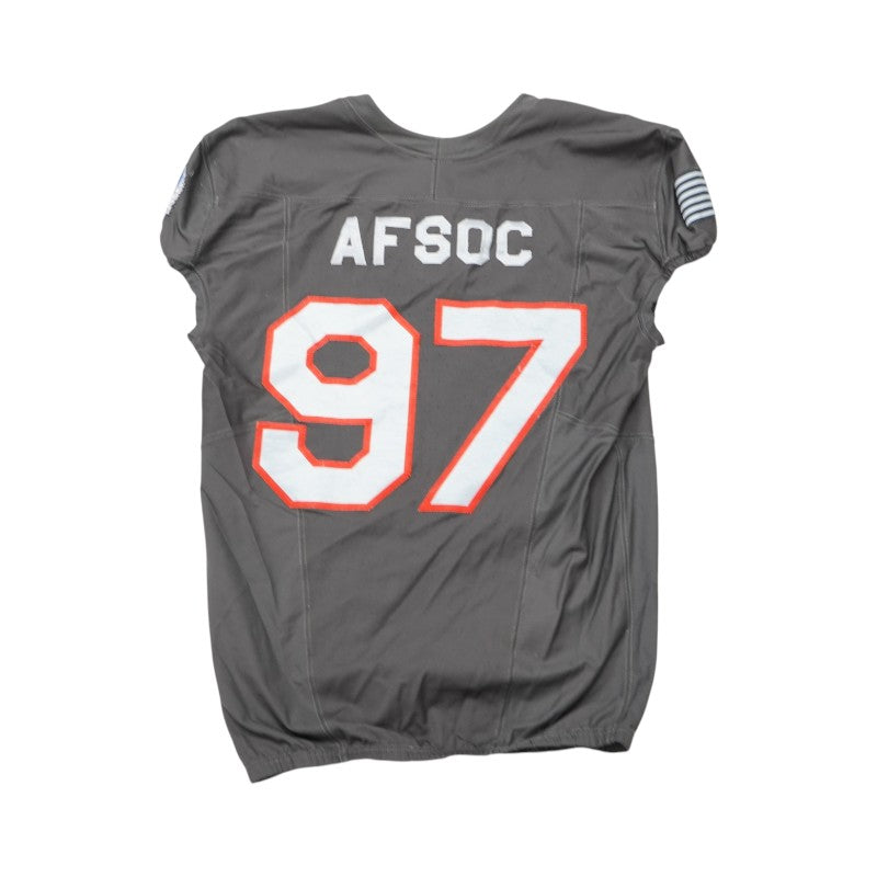 U.S. Air Force Academy 2024 Game Used #97 Nike AFSOC Grey Jersey Sz XL