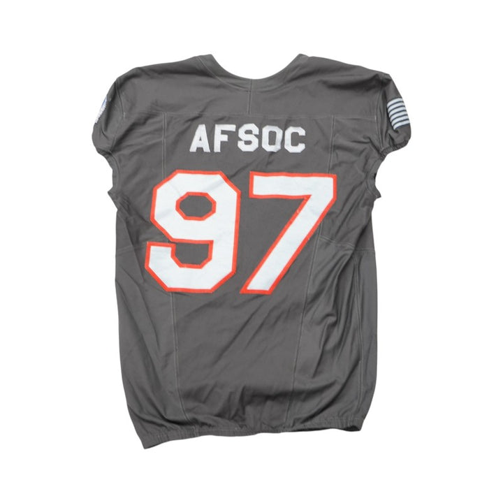U.S. Air Force Academy 2024 Game Used #97 Nike AFSOC Grey Jersey Sz XL