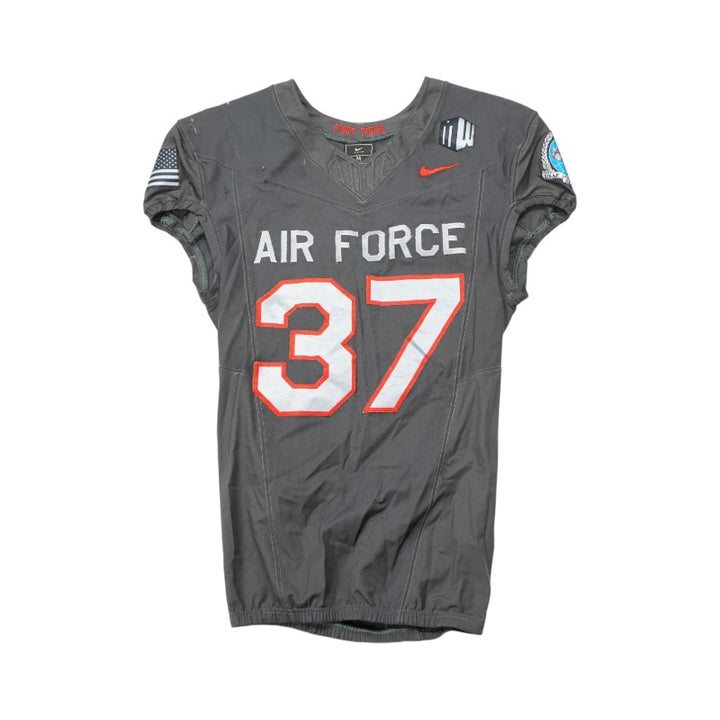 U.S. Air Force Academy 2024 Game Used #37 Nike AFSOC Grey Jersey Sz M