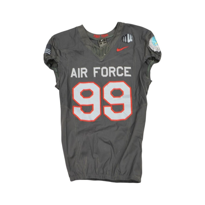 U.S. Air Force Academy 2024 Game Used #99 Nike AFSOC Grey Jersey Sz M